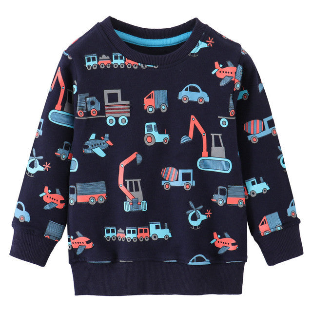 Children's Embossed Cotton Cartoon Sweatshirt | Boys & Girls | Age 2-7