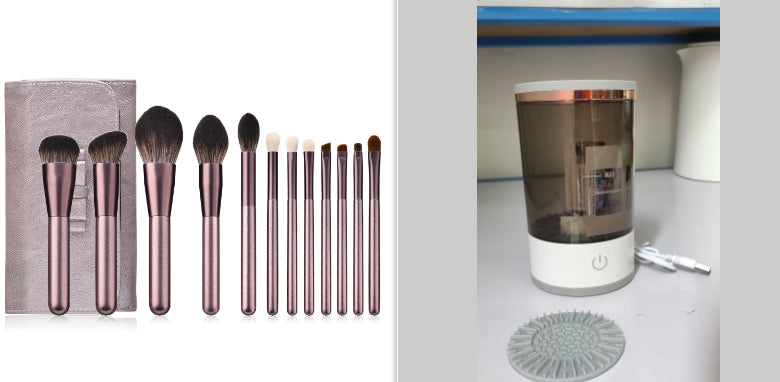 Electric Makeup Brush Cleaner — USB Rechargeable Automatic Brush Spinner & Dryer