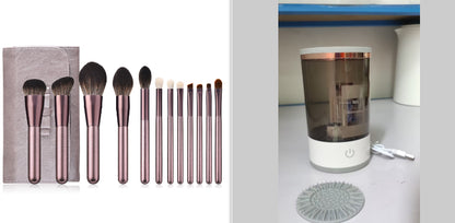 Electric Makeup Brush Cleaner — USB Rechargeable Automatic Brush Spinner & Dryer