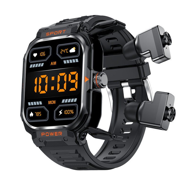 2-in-1 Smartwatch with TWS Earbuds – NFC, Heart Rate & Bluetooth Calling