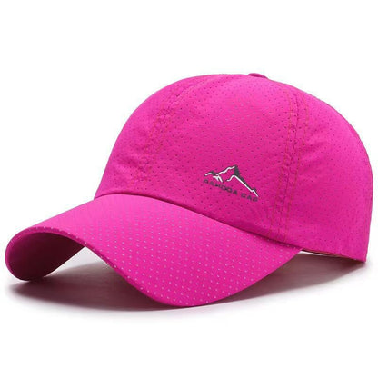 Breathable Hollow Polyester Baseball Cap - Sun Protection Unisex