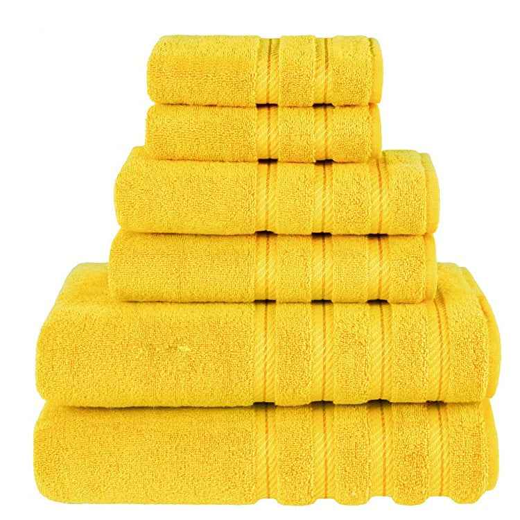 Long Staple Cotton Towel Set – Absorbent 3-Piece Bath Towel Bundle