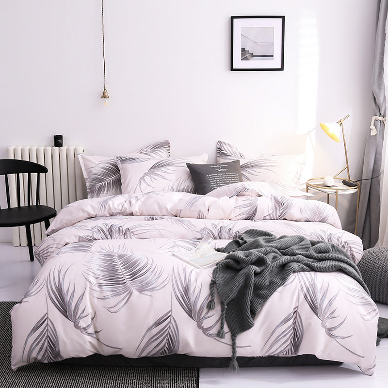 Geometric Ramie Duvet Cover Set – 3-Piece Antibacterial Bedding