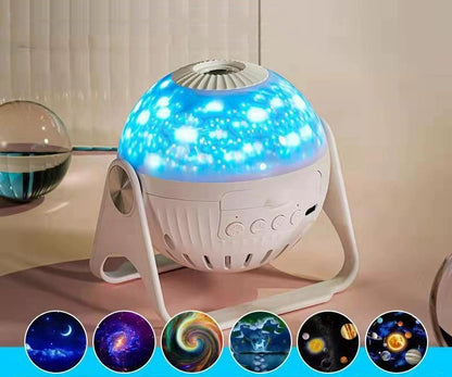 Galaxy Star Projector Night Light with Interchangeable Discs