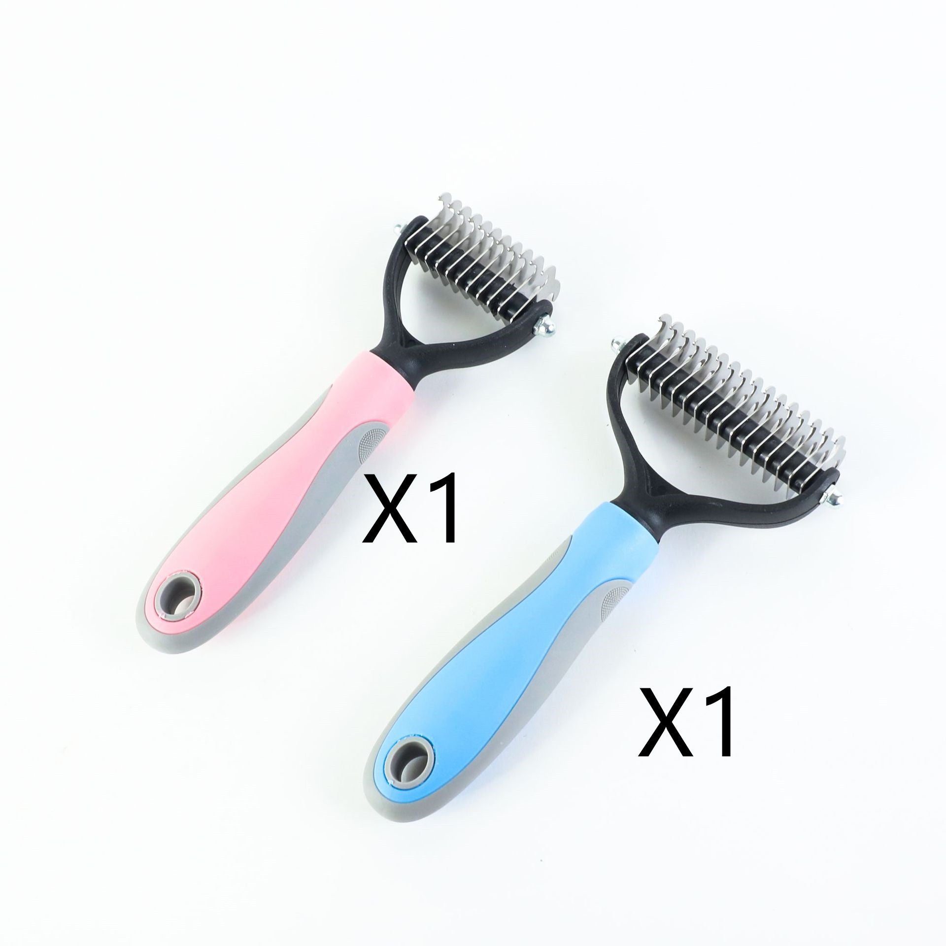 Pet Grooming Brush | Button Hair Removal | Non-Slip | Cats & Dogs