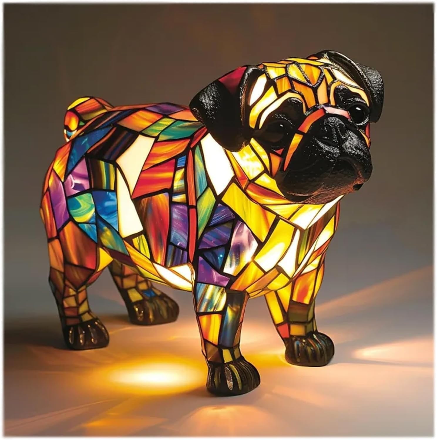 Animal LED Night Light Statue 17cm | Corgi, Dragon & Rabbit