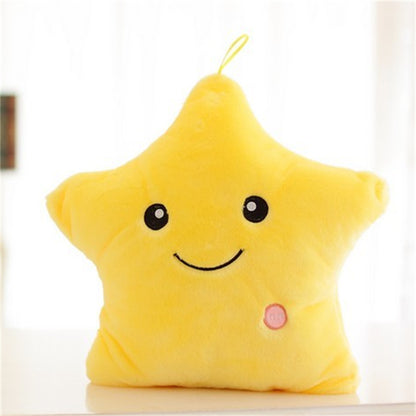 Glow-in-the-Dark Star Plush Pillow | LED Light Up | Gift