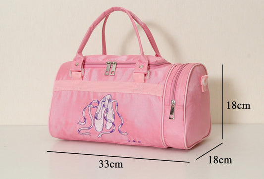 Ballet Dance Boston Bag – Embroidered Cylindrical Backpack