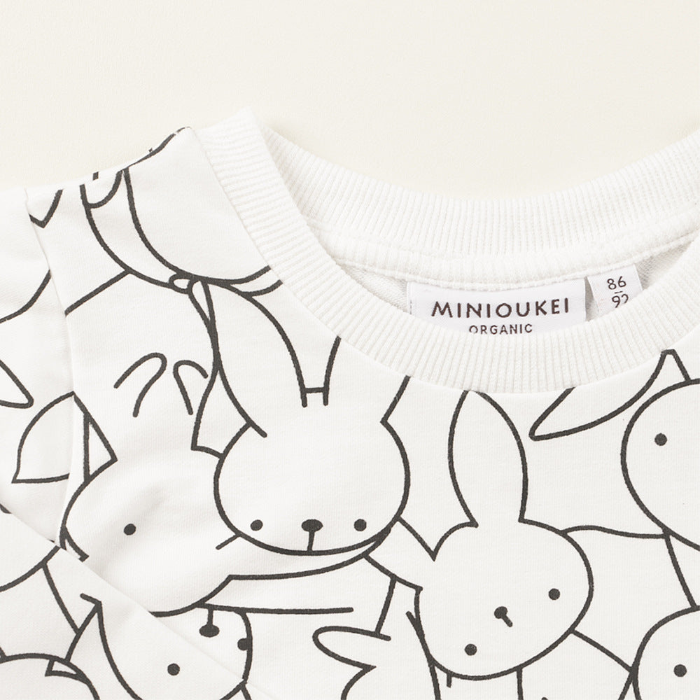 Girls Cotton Rabbit Print Long Sleeve Top – Soft Kids Pullover