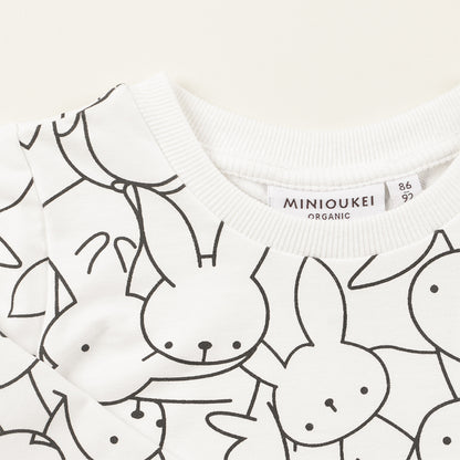 Girls Cotton Rabbit Print Long Sleeve Top – Soft Kids Pullover