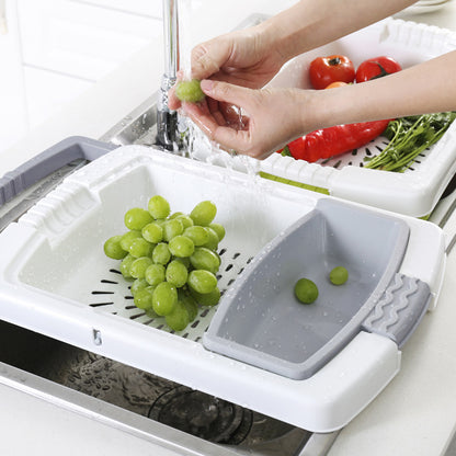 Stackable Kitchen Draining Board - Food-Grade PP Chopping Board