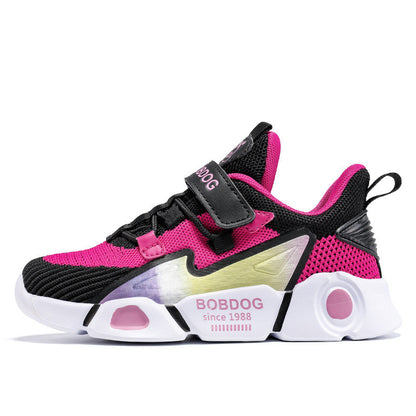 Children's Double Mesh Velcro Trainers | Unisex Lightweight Kids Shoes EU 27-37