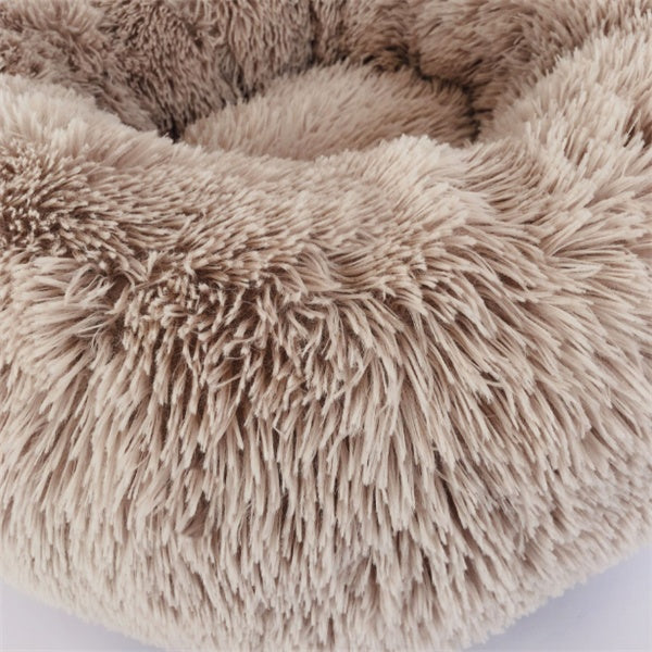 Round Plush Pet Bed | Anti-Slip | Machine Washable | 8 Sizes