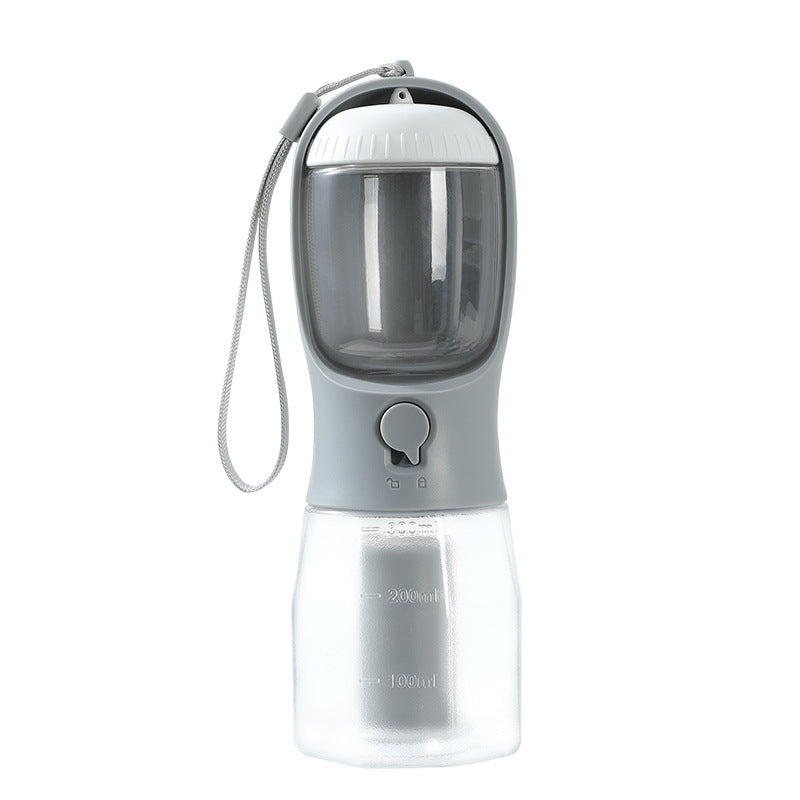 3-in-1 Portable Pet Travel Bottle | Water, Food & Waste Bag Dispenser