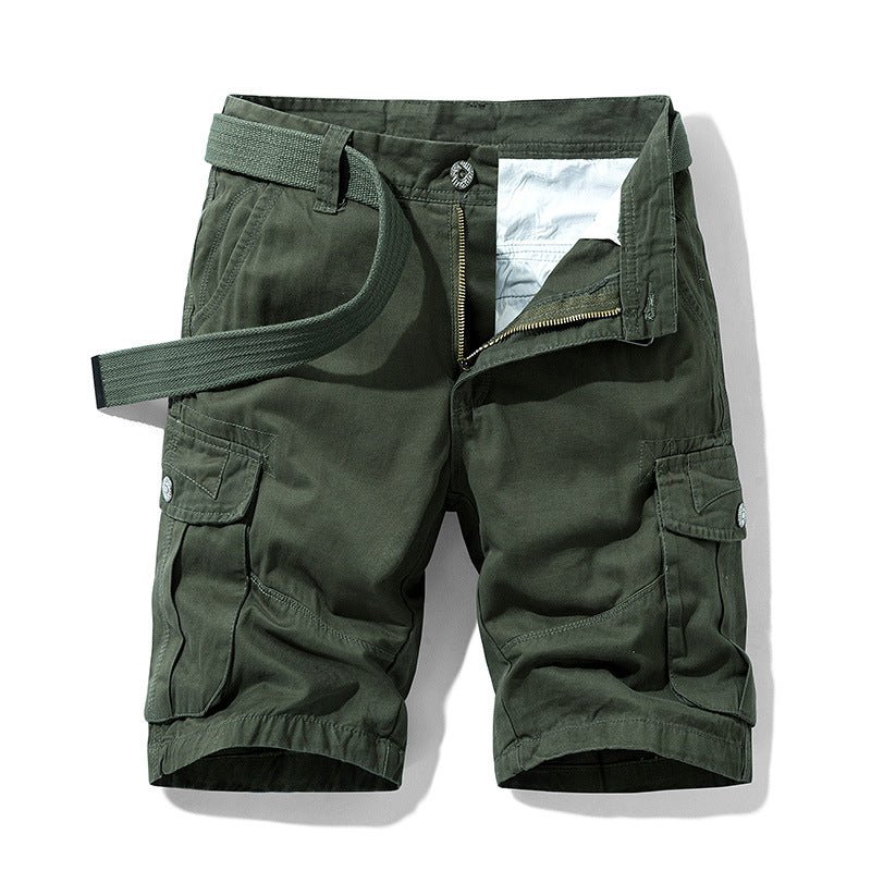 Men's Retro Multi-Pocket Cotton Shorts