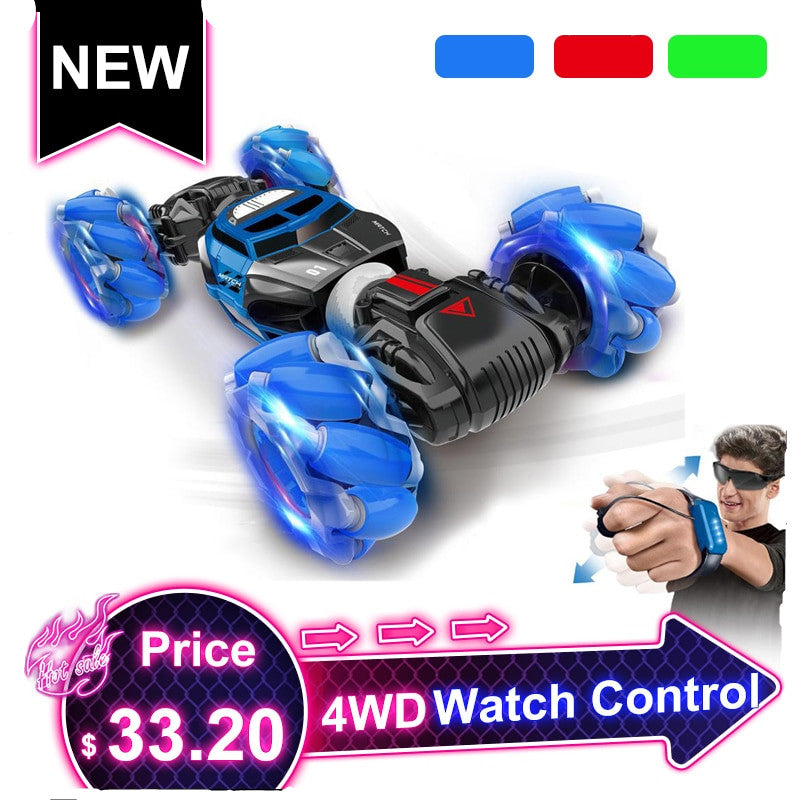 4WD Gesture Control RC Stunt Car – Morphing Off-Road & 8-Way Sideways