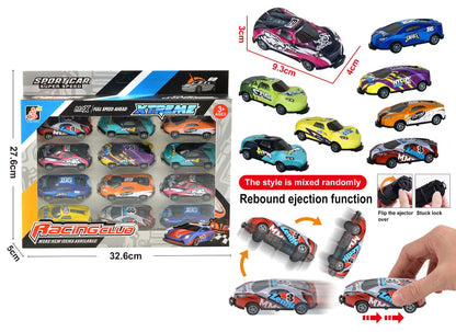 Alloy Pull-Back Flip Stunt Racing Cars - Kids Toy Car Set