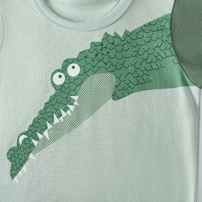 Children's Cotton Cartoon T-Shirt and Shorts Set