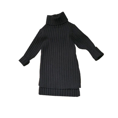 Girls Split-Hem Knit Sweater – Soft Cotton Kids Pullover