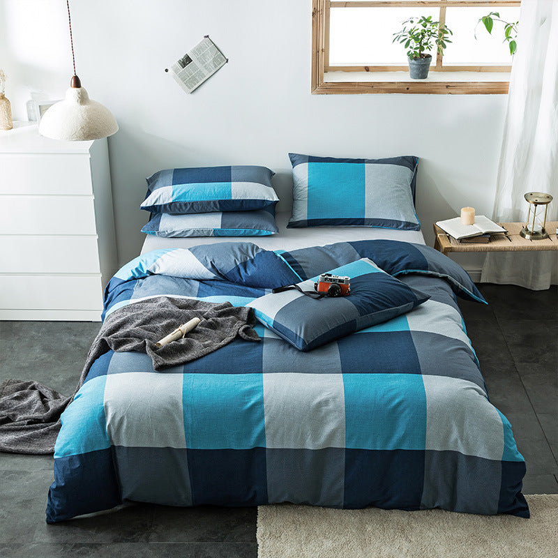 Geometric Quilted Cotton Bedding Set 4 Piece | 15 Designs