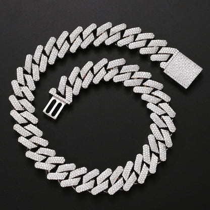 Cuban Chain Zircon Necklace & Bracelet | Gold, Rose Gold & Silver
