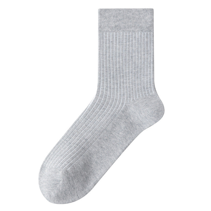 Men's 100% Cotton Mid-Calf Socks – Non-Slip Antibacterial Odour-Resistant 27 Colours