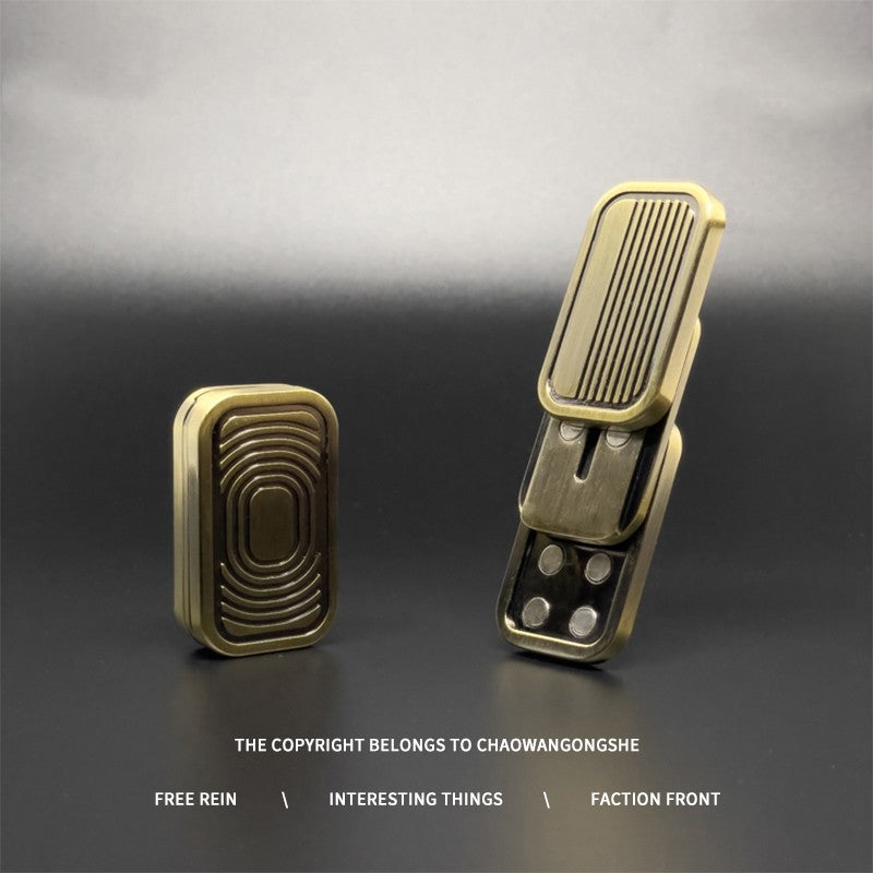 Alloy Three-Layer Push Card Fidget Toy with N52 Magnets