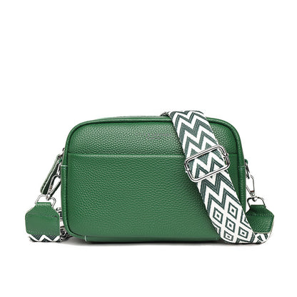 Genuine Leather Square Crossbody Bag | First-Layer Cowhide | 5 Colours | Women's