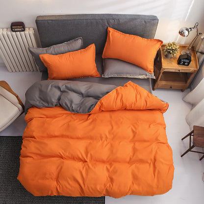 Brushed Plain Weave 4-Piece Bedding Set – 9 Colours, 5 Sizes