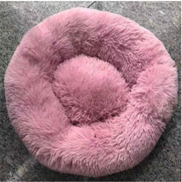 Round Plush Pet Bed | Anti-Slip | Machine Washable | 8 Sizes