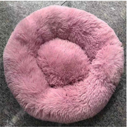 Round Plush Pet Bed | Anti-Slip | Machine Washable | 8 Sizes