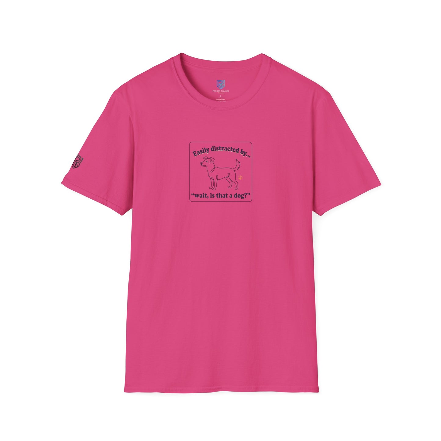 'Easily Distracted By…wait, is that a dog?' Cartoon Dog Graphic Tee