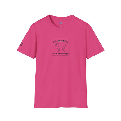 'Easily Distracted By…wait, is that a dog?' Cartoon Dog Graphic Tee
