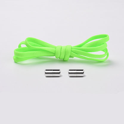 Elastic No-Tie Shoelaces – Half-Round Capsule Lock, 22 Colours