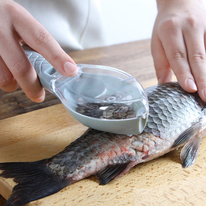 Fish Scale Scraper with Cover & Hanging Hook | Kitchen Descaling Tool