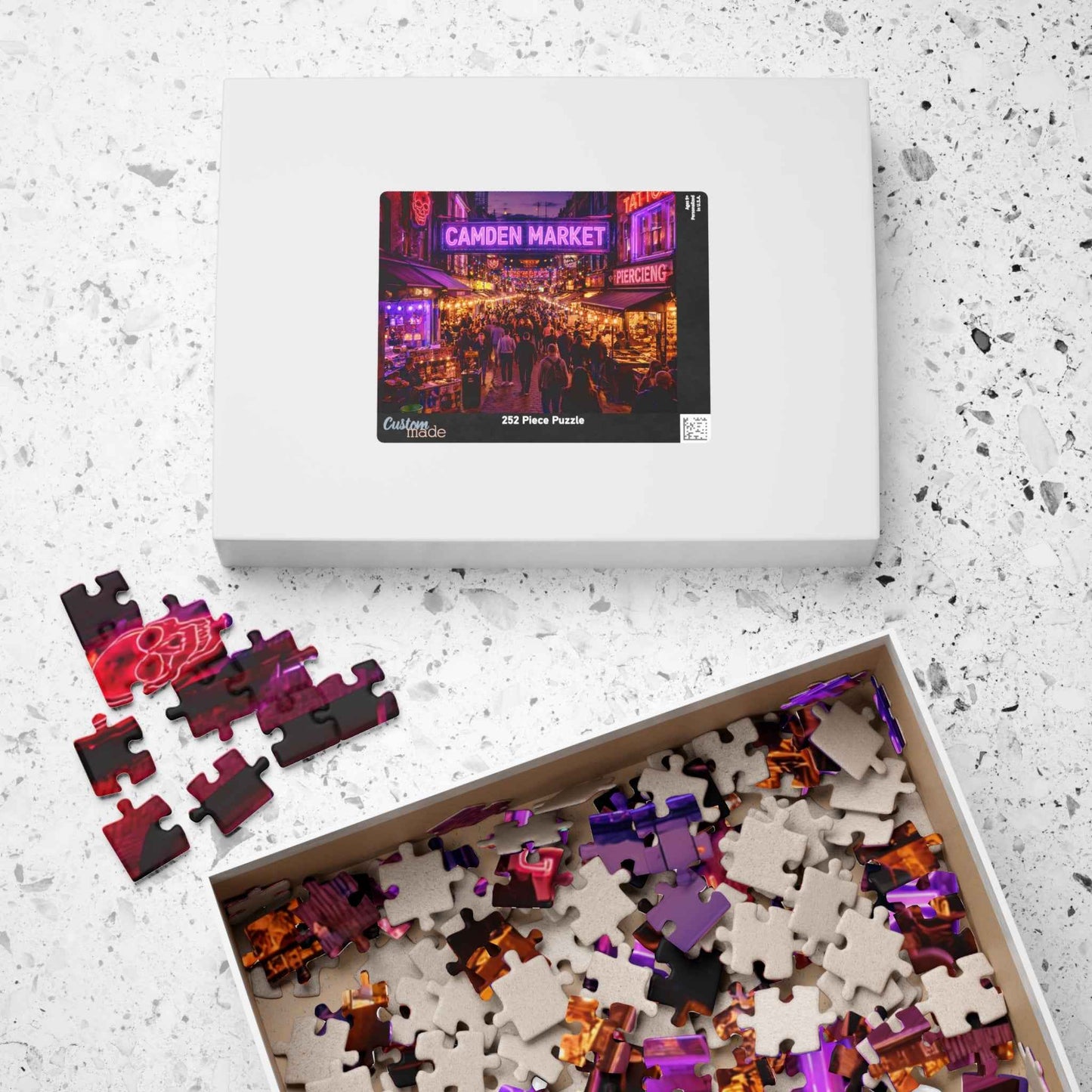 Camden Market Neon Night Jigsaw Puzzle – 110, 252, 520 & 1014 Pieces