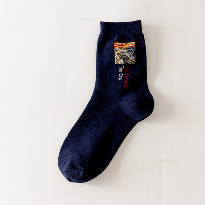 Women's Cartoon Illustration Socks – Van Gogh Art Prints