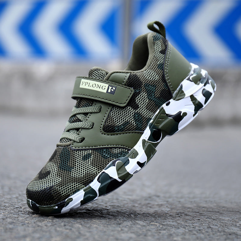 Children's Camo Trainers | Lightweight Mesh Sports Shoes