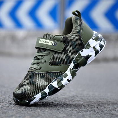 Children's Camo Trainers | Lightweight Mesh Sports Shoes