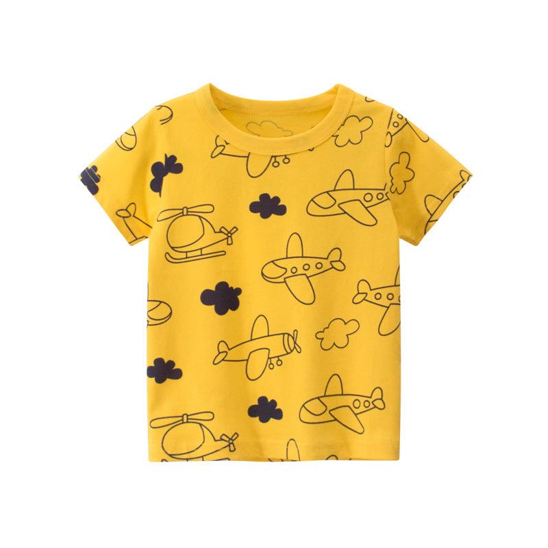 Kids Cartoon Print Cotton T-Shirt | Summer Tee 90–140cm