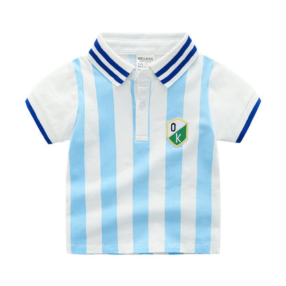 Boys' Short Sleeve Polo Shirt | Soft Cotton, Lapel Collar