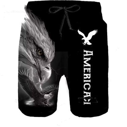 Men's Printed Cropped Beach Shorts