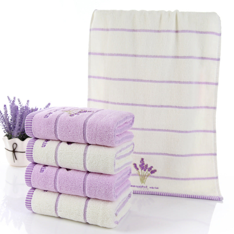 Pure Cotton Embroidered Face & Hand Towel 34x74cm