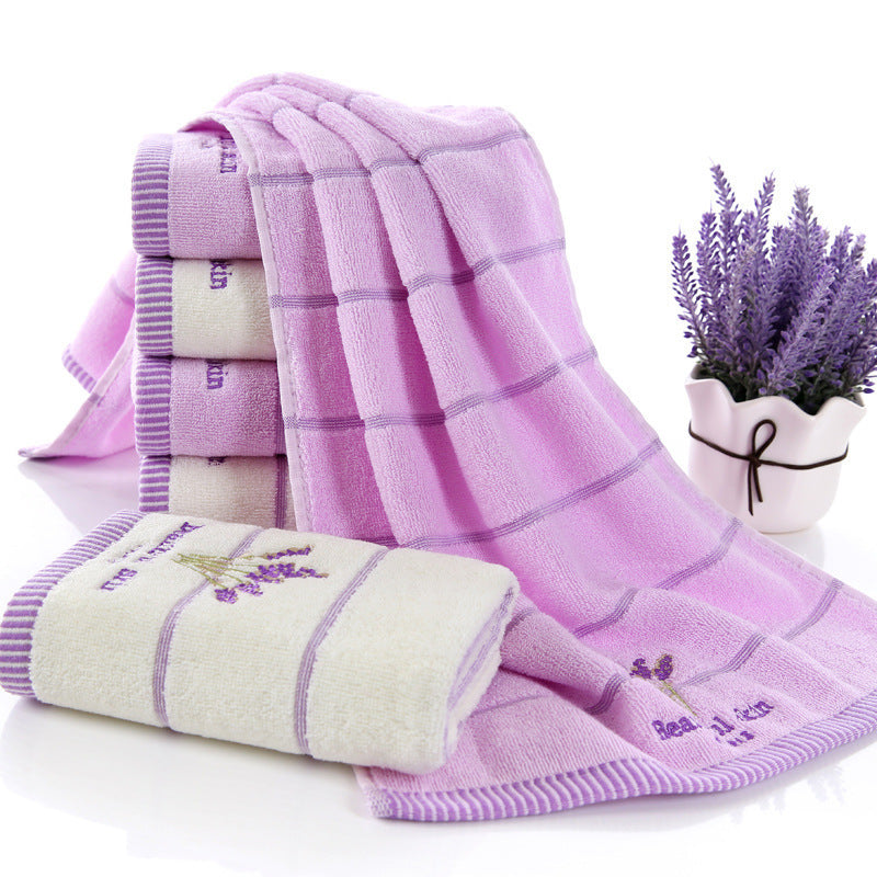 Pure Cotton Embroidered Face & Hand Towel 34x74cm