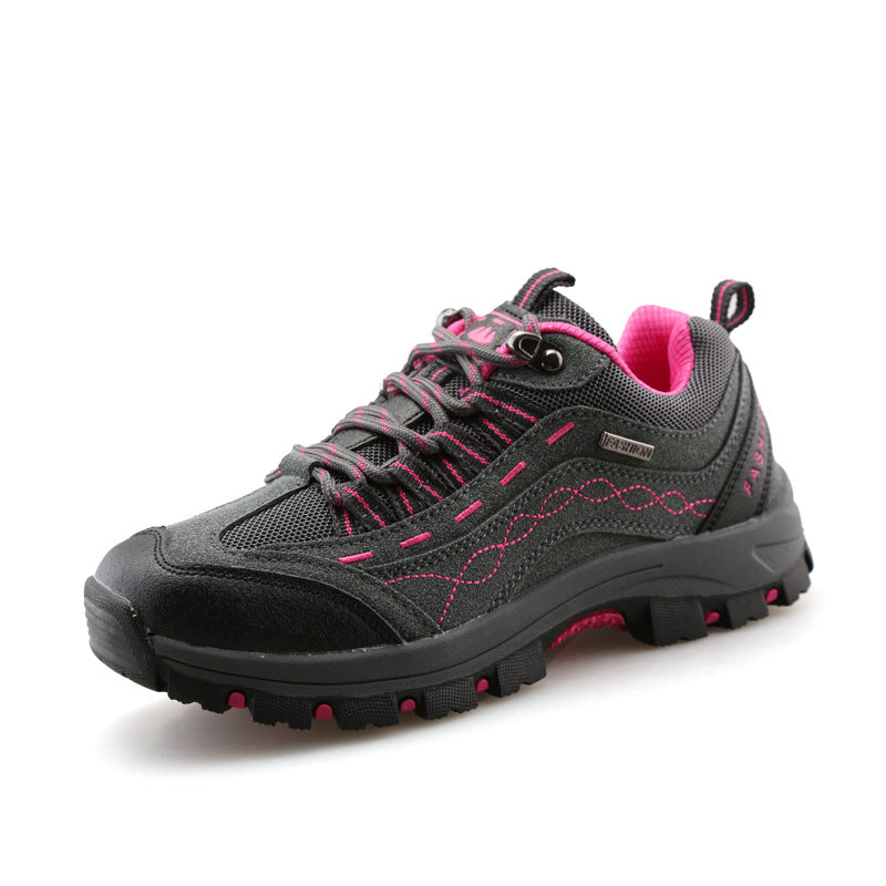 Breathable PU Mesh Low-Top Hiking Trainers - PHYLON Midsole Lace-Up