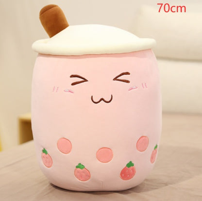 Boba Tea Plush Pillow Cushion - Soft Bubble Tea Stuffed Toy