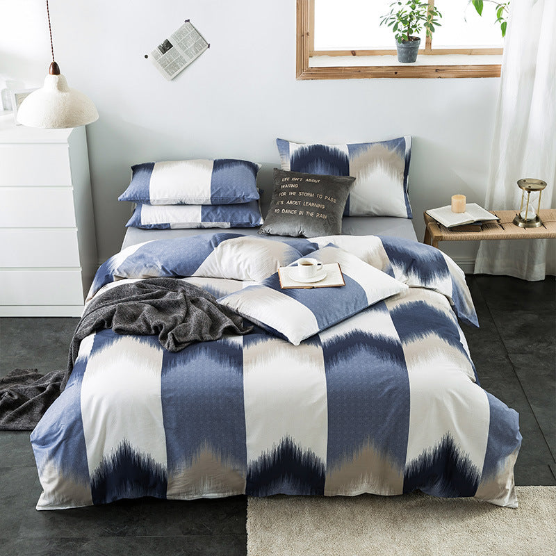 Geometric Quilted Cotton Bedding Set 4 Piece | 15 Designs
