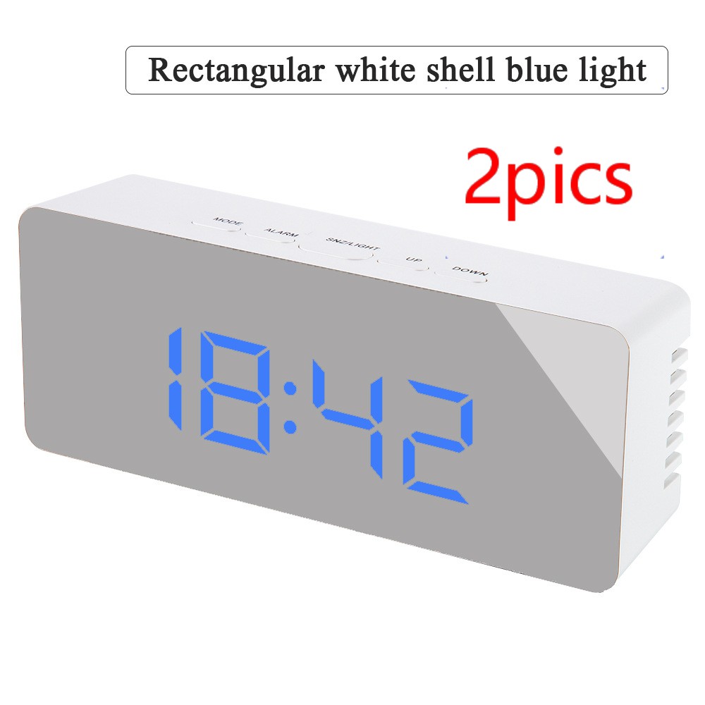 LED Mirror Alarm Clock with Temperature Display