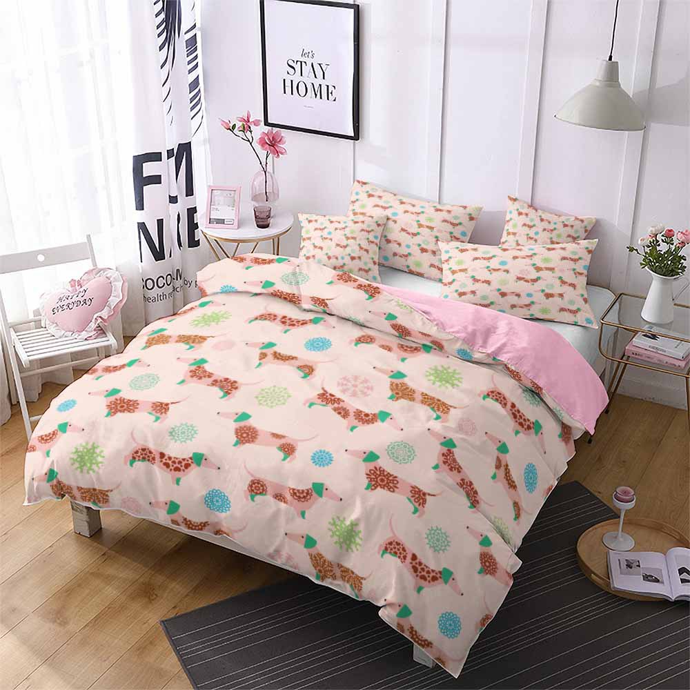 Printed Polyester Quilted Bedding Set | Single to Super King