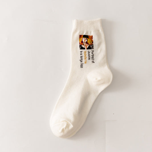 Women's Cartoon Illustration Socks – Van Gogh Art Prints